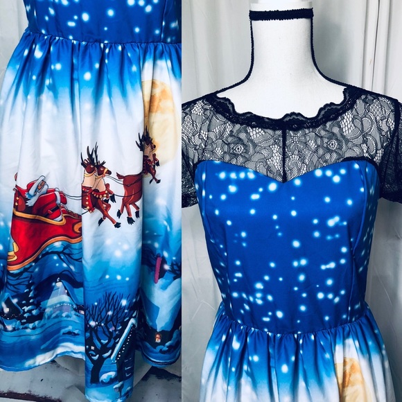 Dresses & Skirts - NWOT Santa Reindeer Christmas Dress Sz M